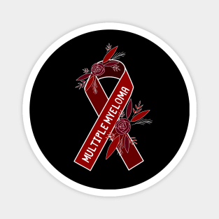 Multiple Myeloma Awareness Burgundy Ribbon Magnet